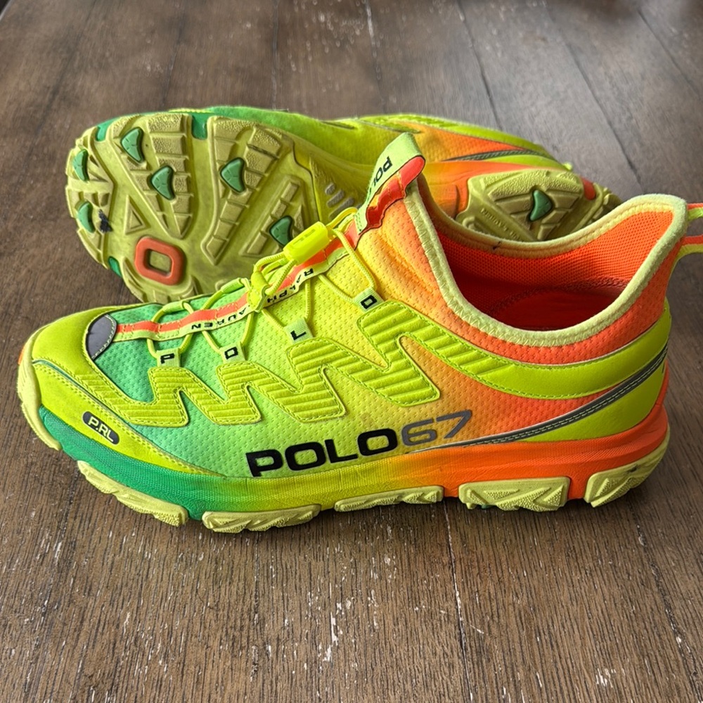 Polo by Ralph Lauren Green and Orange Sneakers Lightweight Performance